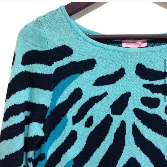 Lilly Pulitzer Animal Stripe Poly Sweater Dress - Picture 4 of 7